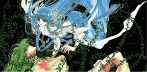 Female manga characters illustrated by CLAMP