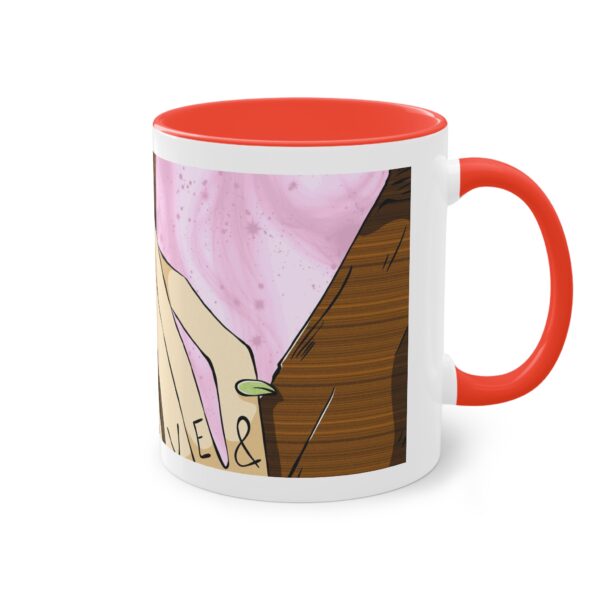 Romantic Two-Tone Coffee Mug | Love and Togetherness Design | 11oz - Image 3