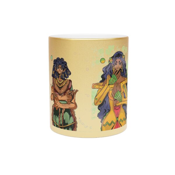 Enchanting Metallic Mug Featuring Artistic Illustration | Perfect Gift for Art Lovers | 11oz - Image 5