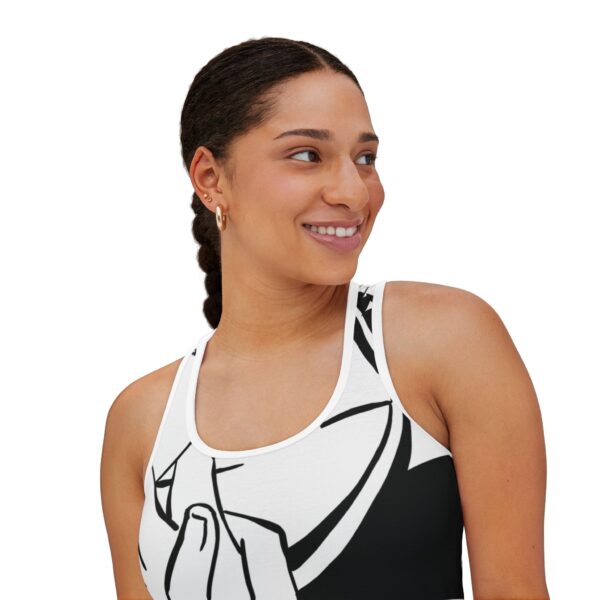 Retro Sleeveless Tank Top featuring Comic Stripes for Women - Image 5