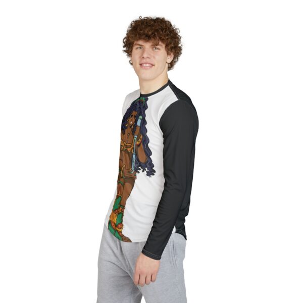 Men UV Protection Long Sleeve Shirt featuring Afrocentric Art - Image 3