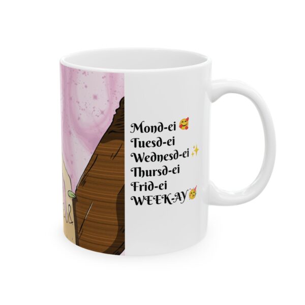 The Romantic Days of the Week Ceramic Mug | Love and Togetherness Design | 11oz - Image 4