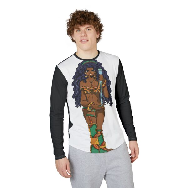Men UV Protection Long Sleeve Shirt featuring Afrocentric Art