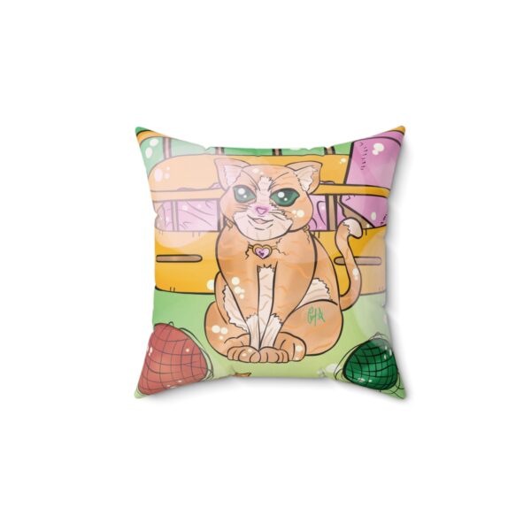 Kawaii Cat Pillow | Decorative Home | 14x14" Size