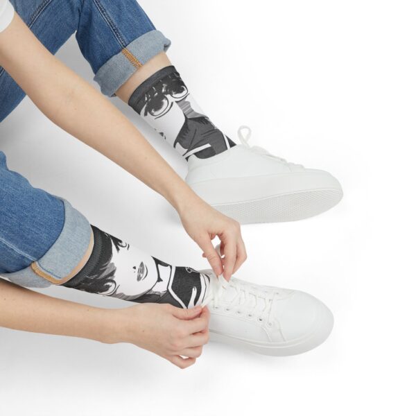 Crew Socks Cute Manga Print for Fashionistas and Cosplay