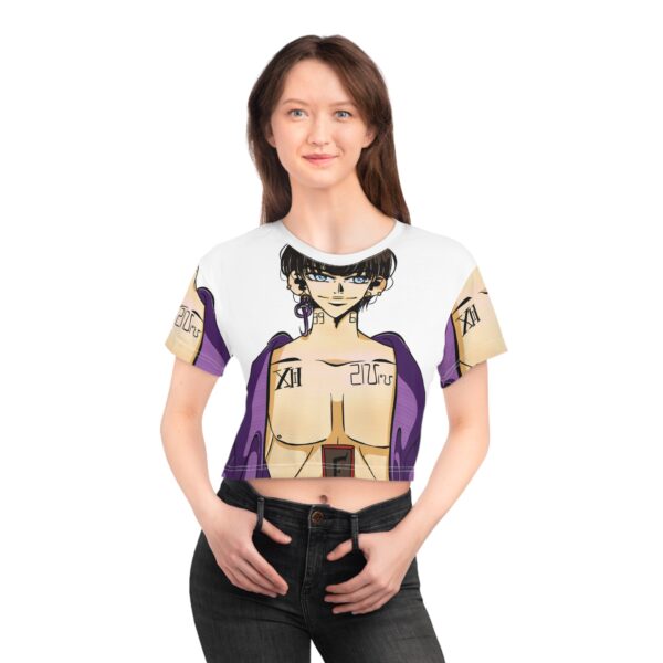 Retro Anime Crop T-Shirt Short Sleeve for Women