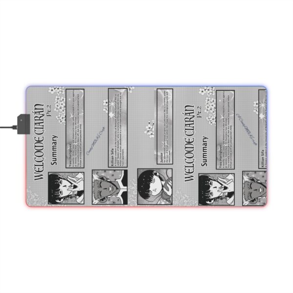 LED Gaming Mouse Pad Manga Panel Design - Image 2