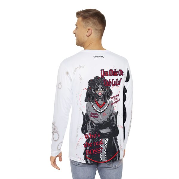 "You Make Me Ouh La La" Long-Sleeved Shirt for Men | Afro Woman Art - Image 2