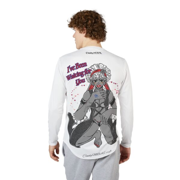 "I've Been Waiting For You" Long-Sleeved Shirt for Men | Afro Woman Art - Image 2