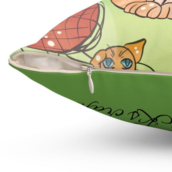 Kawaii Cat Pillow | Decorative Home | 14x14" Size - Image 4