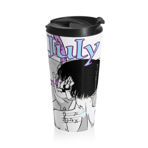 July Be Addiction Free Travel Mug | Motivational Quotes of the Month | 15oz - Image 4