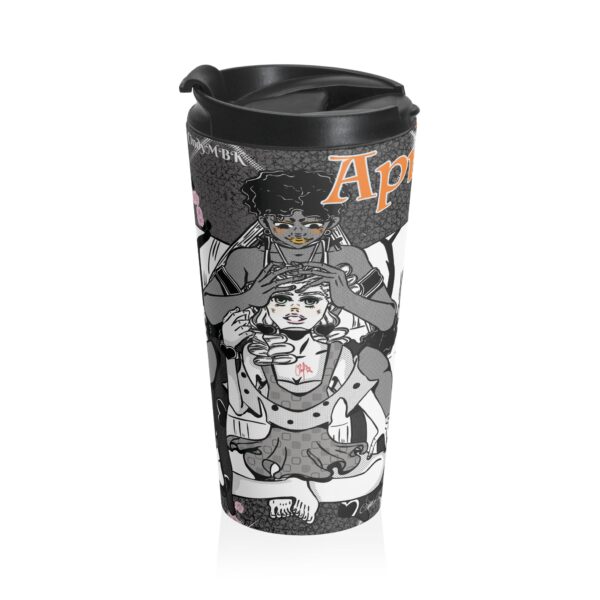April Stay Safe Travel Mug | Motivational Quotes of the Month | 15oz - Image 3