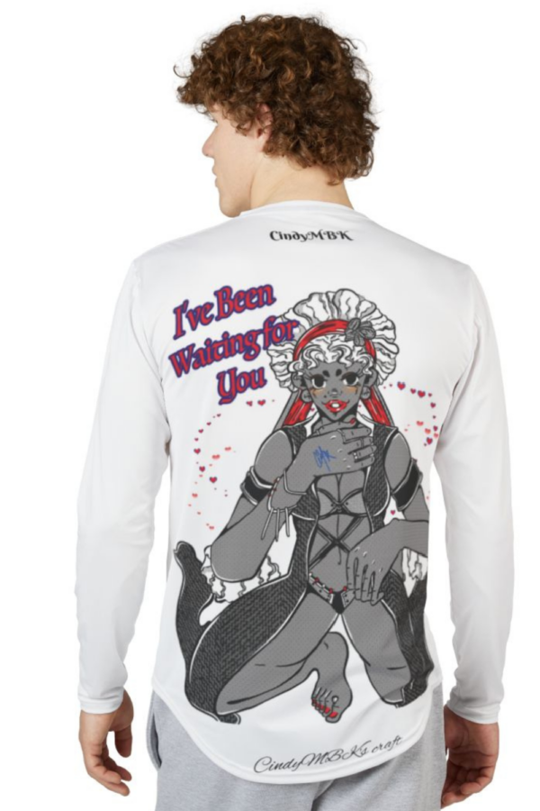 "I've Been Waiting For You" Long-Sleeved Shirt for Men | Afro Woman Art