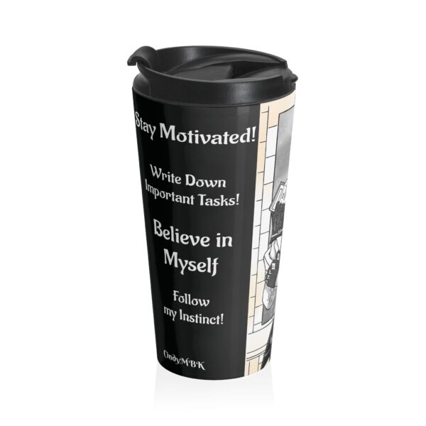 February Believe in Myself Travel Mug | Motivational Quotes of the Month | 15oz - Image 2