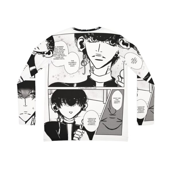 Vintage Top | Long-Sleeved Shirt | Comic Stripe Print for Women - Image 3