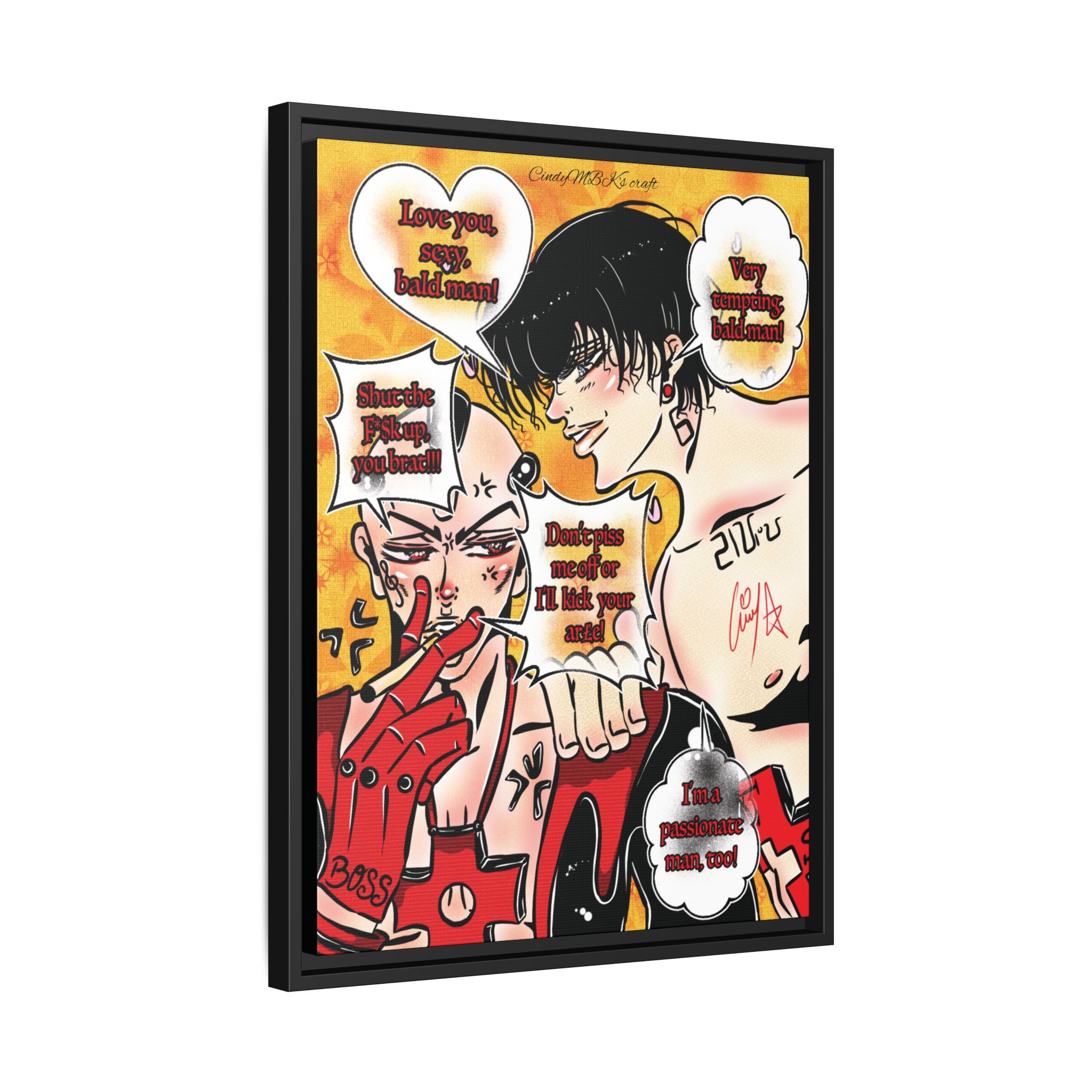 Yuu and M Bickering Canvas - Image 3