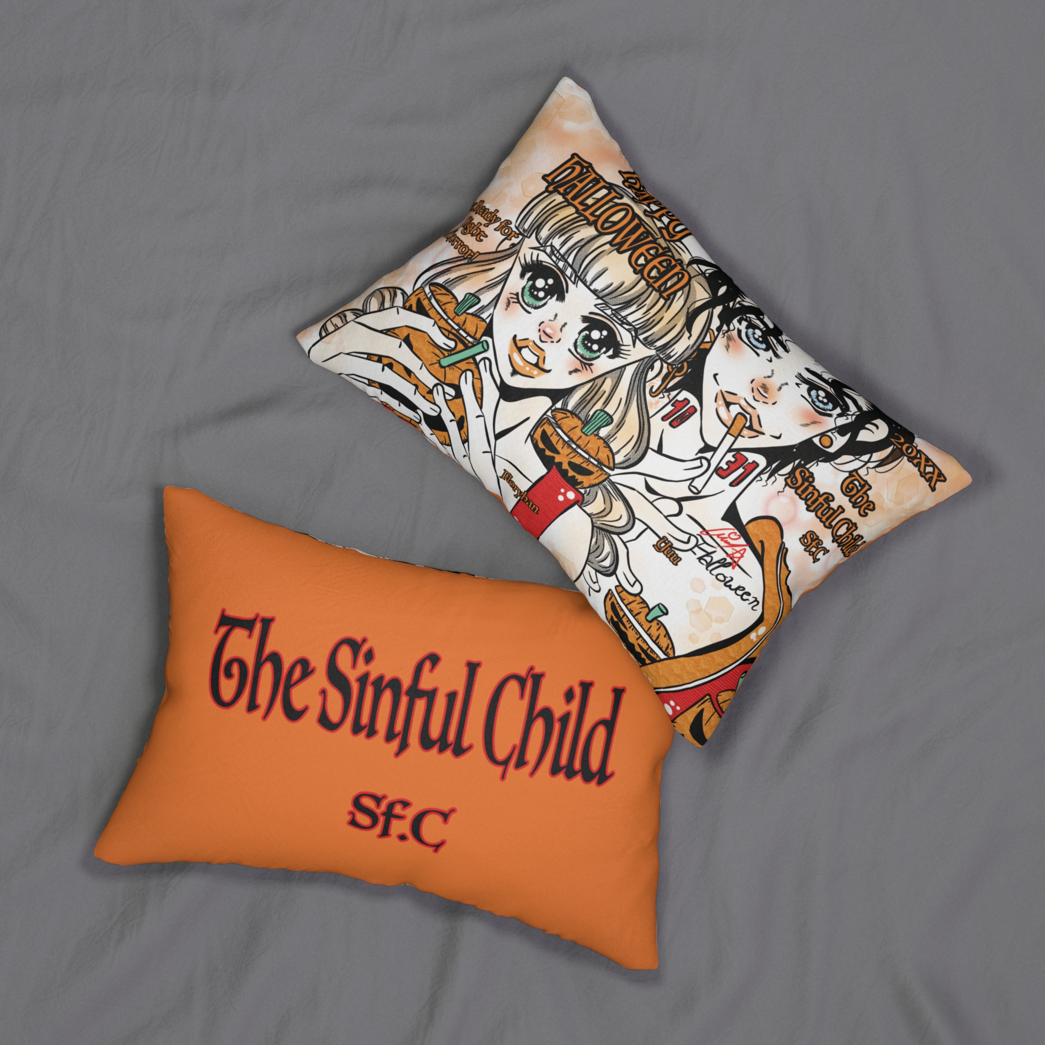Yuu x Floryhan Spooky Halloween Pillow - Image 2