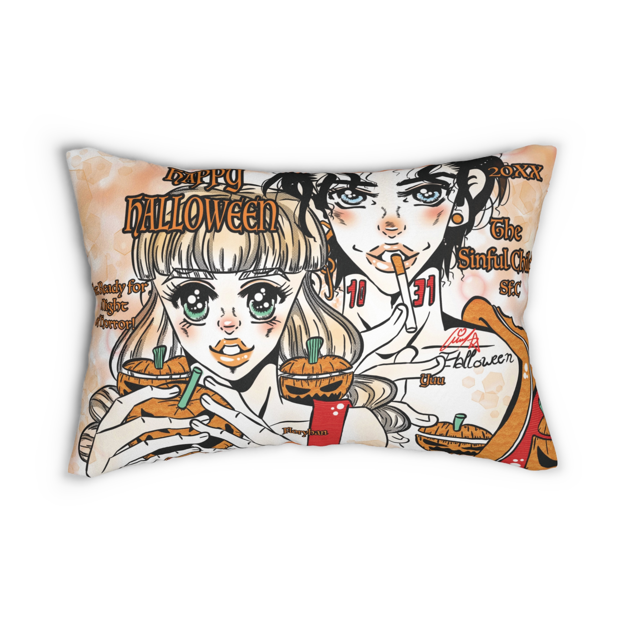 Yuu x Floryhan Spooky Halloween Pillow - Image 3