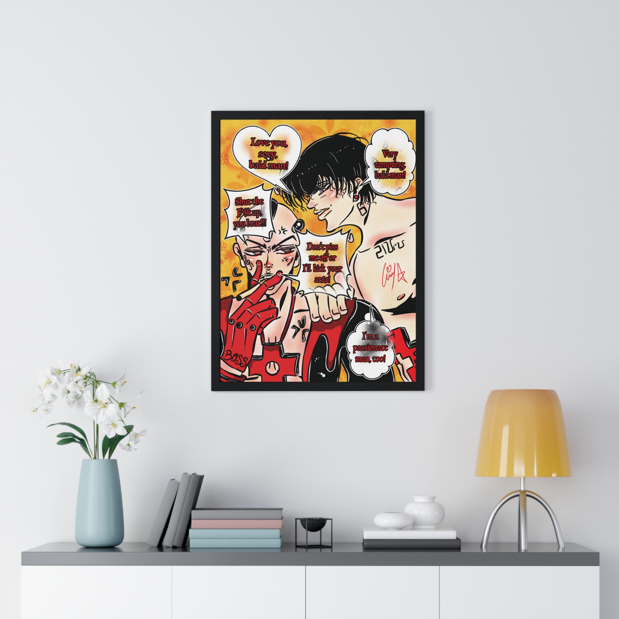 Yuu and M Bickering Canvas