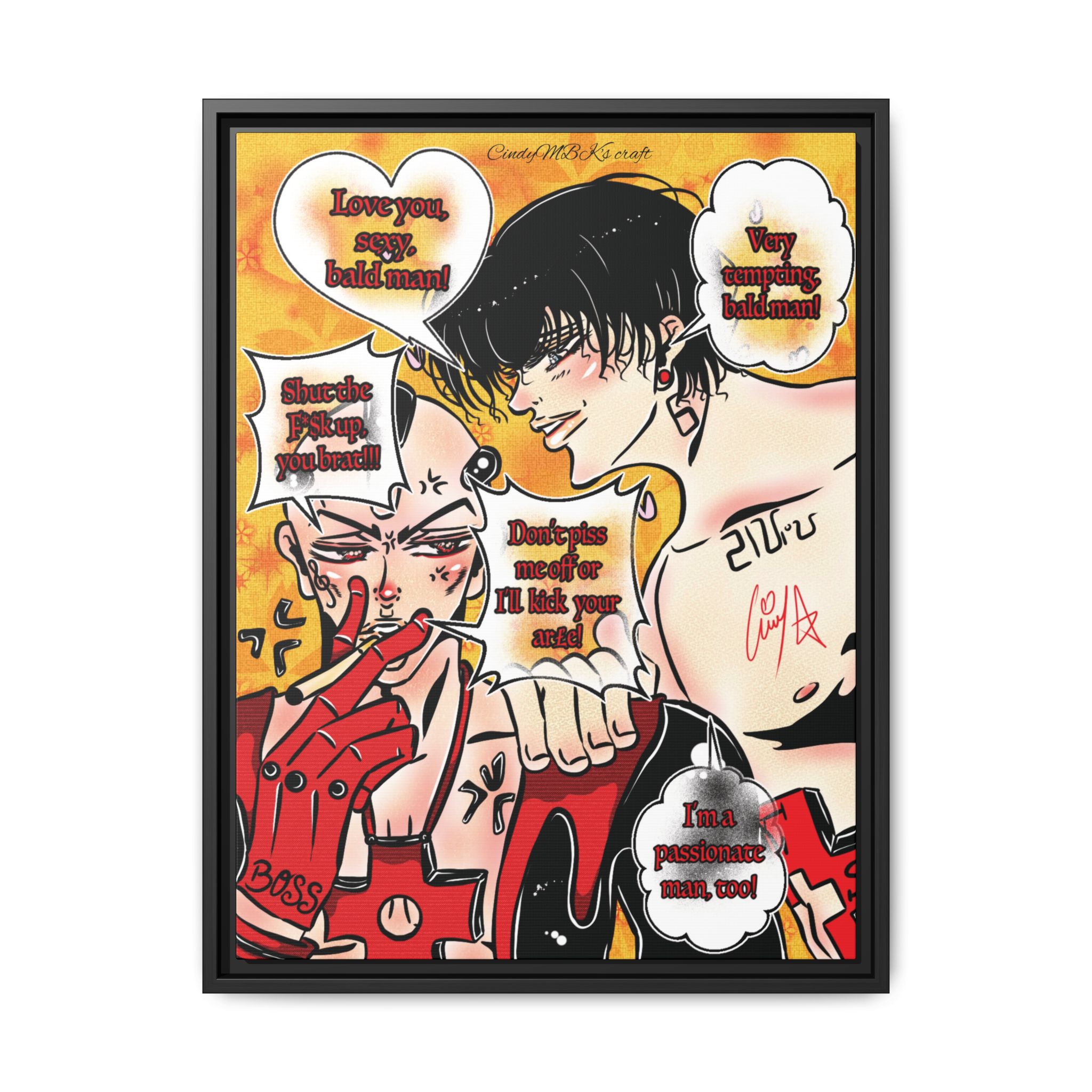 Yuu and M Bickering Canvas - Image 2