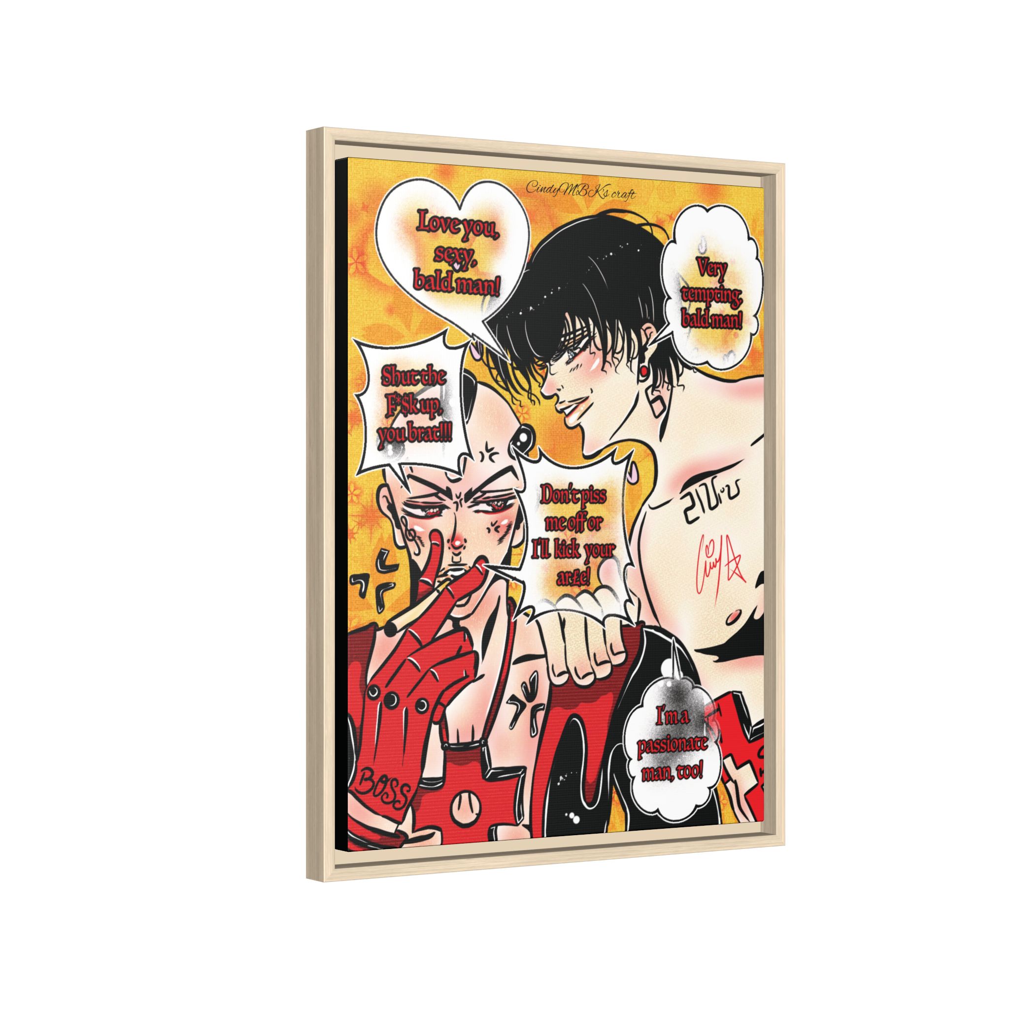 Yuu and M Bickering Canvas - Image 5