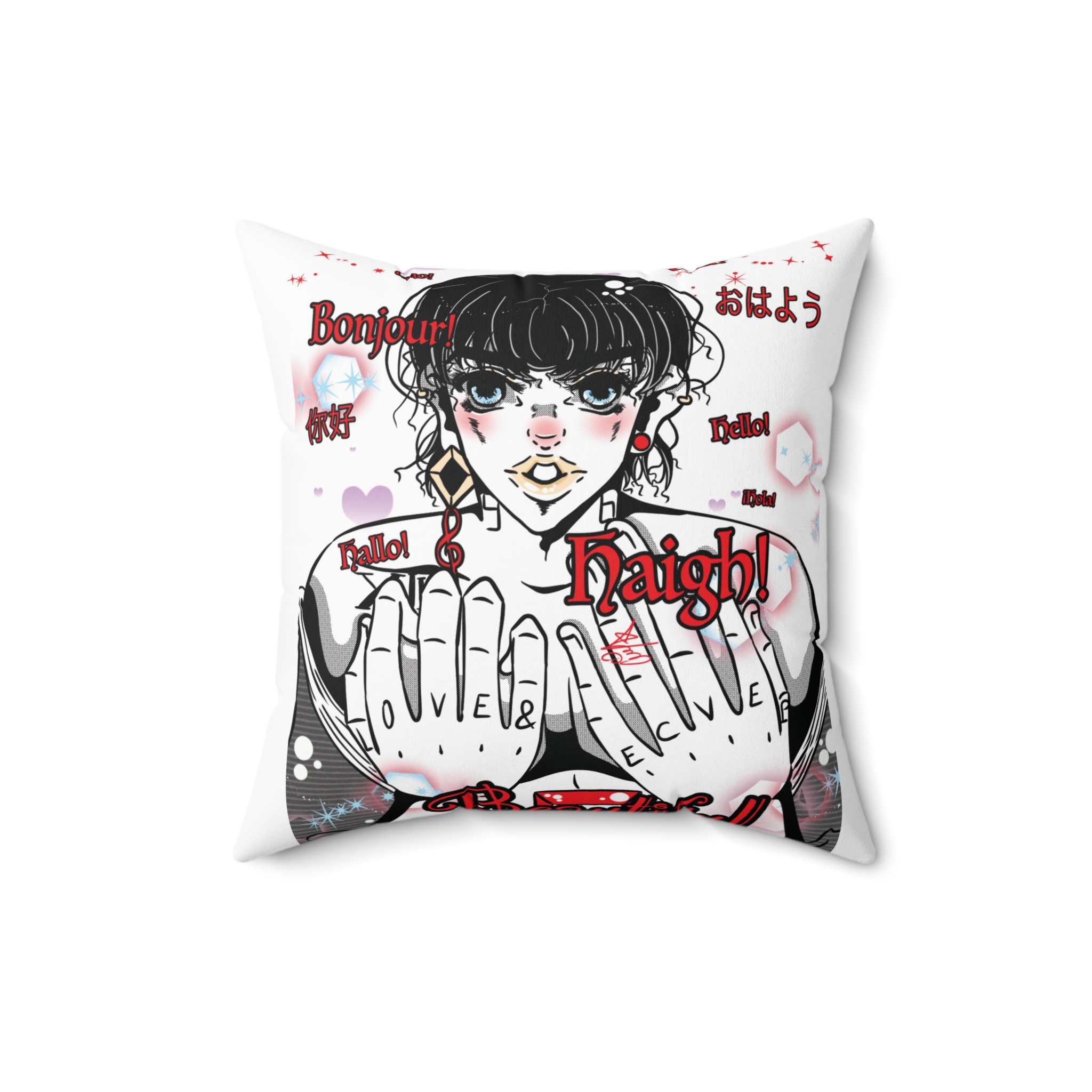 “Hello Beautiful” Yuu Pillow - Image 2