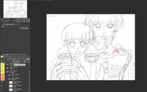 Raster and vector layer - sketch on a raster layer