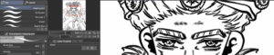 Clip Studio Paint Pens - line art eyes made with mapping pen