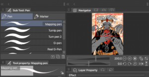 Best Clip Studio Paint Pens : manga character drawn with a turnip pen