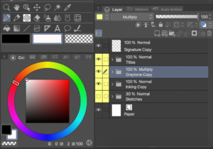 Multiply in Clip Studio Paint - blending mode