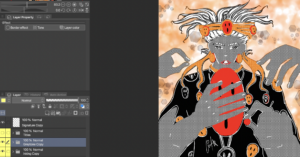 Clip Studio Paint Multiply - blending mode off on anime character